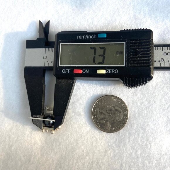 Sterling Silver 925 Modernist Style Square Freshwater Pearl Dangle Earrings - Picture 15 of 16